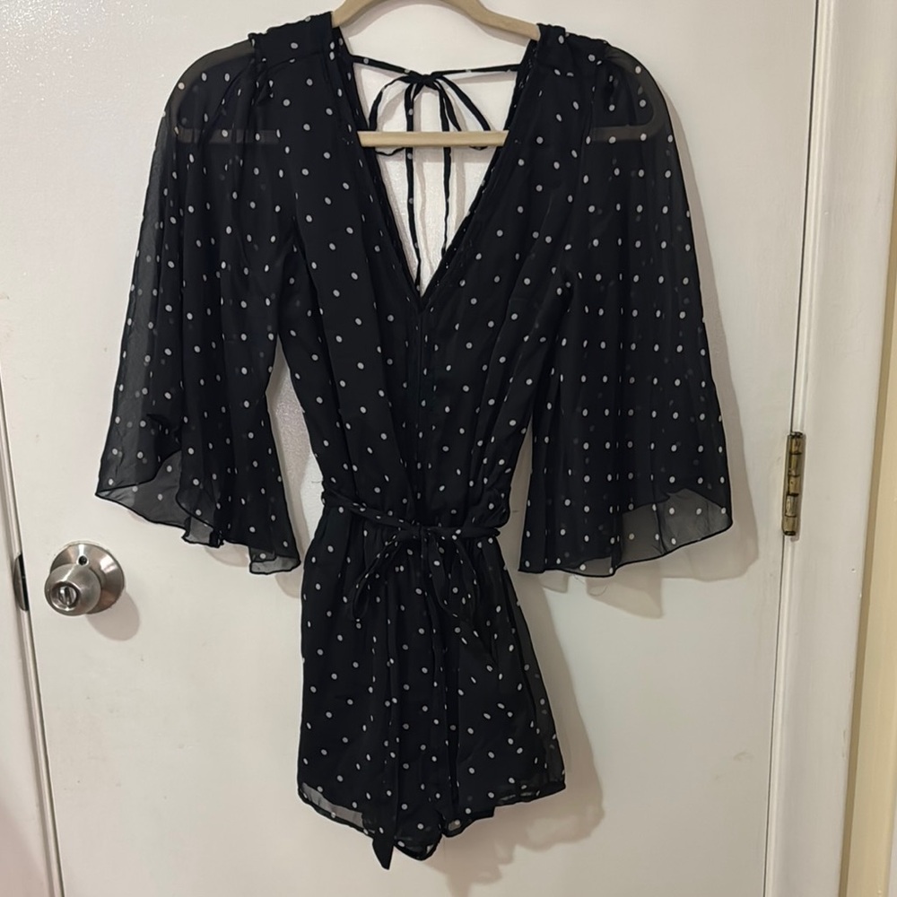 Abercrombie & Fitch Black and White Polka Dot Dress